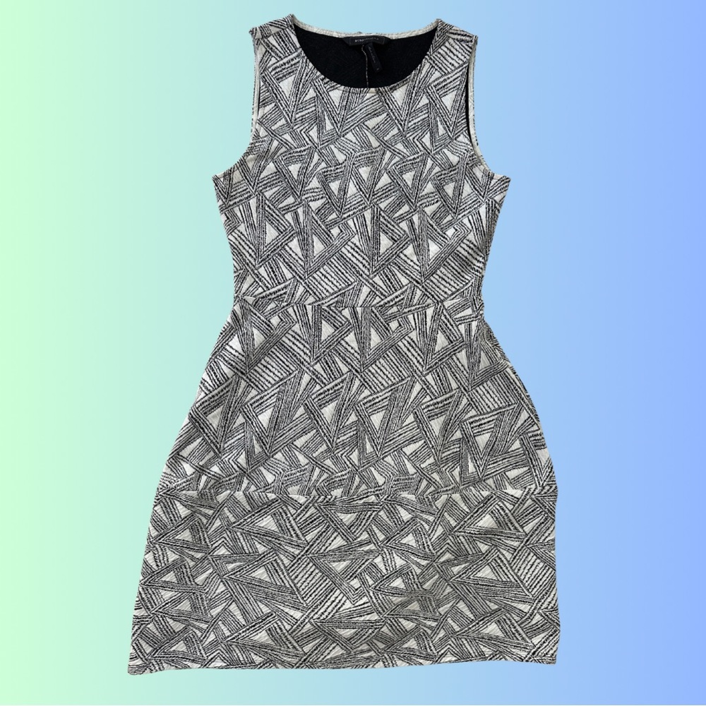 BCBGMaxAzaria Cassandra Dress black and White